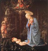 LIPPI, Fra Filippo Madonna in the Forest oil painting